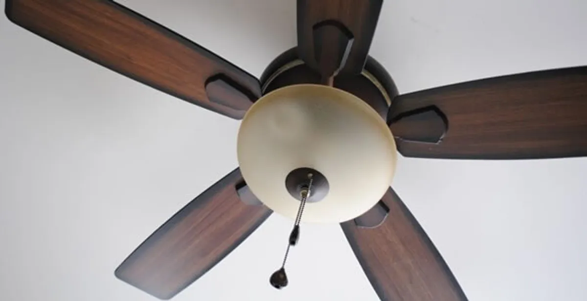 Fully installed ceiling fan with balanced blades and light fixture in Las Vegas, NV