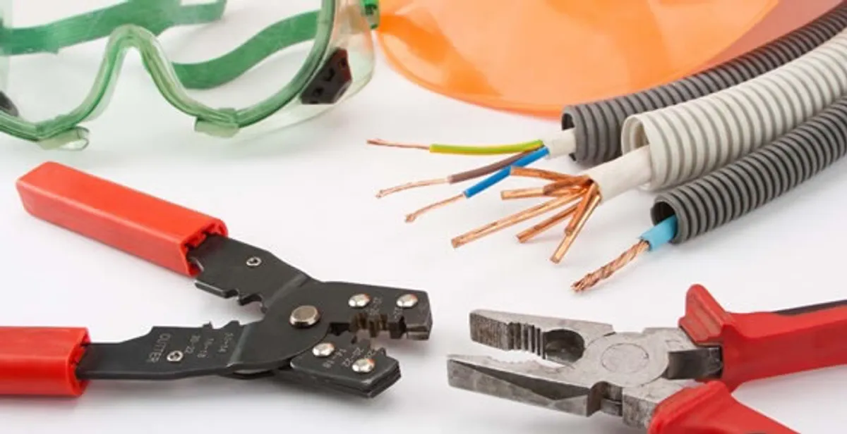 Electrical wiring repair with professional tools and safety equipment in Nipton, CA