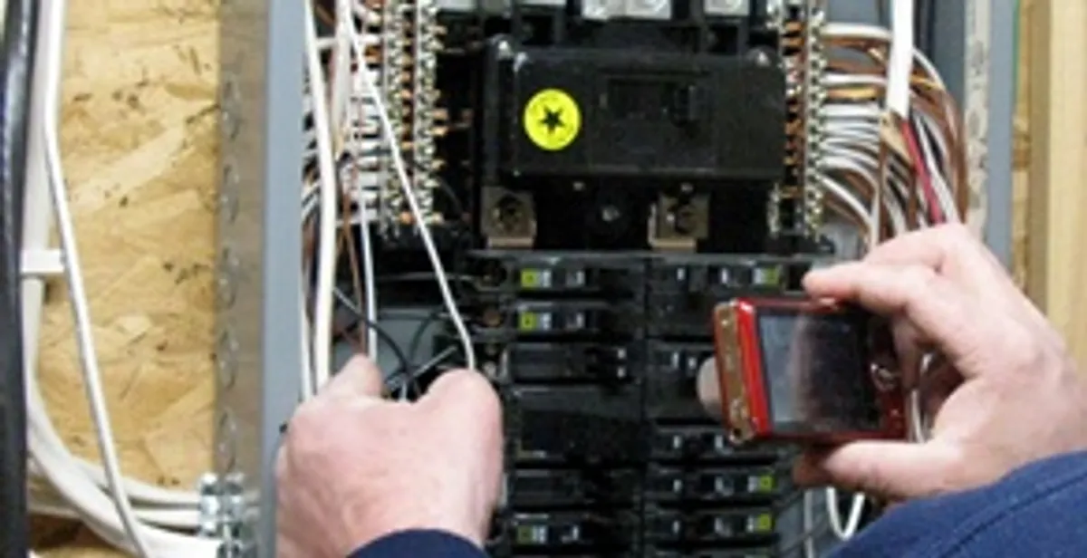 Home electrical inspection of circuit breaker panel by licensed electrician in Las Vegas, NV